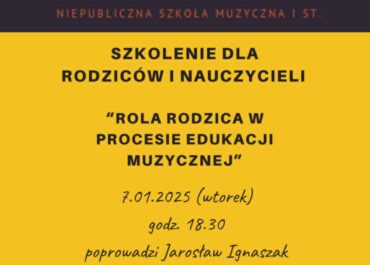 SZKOLENIE DLA RODZICÓW I NAUCZYCIELI